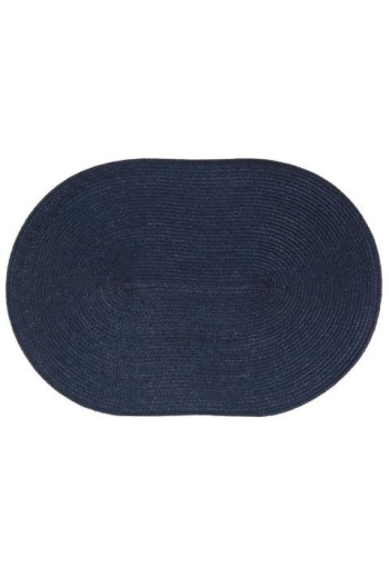 Sous plat ovale en bleu