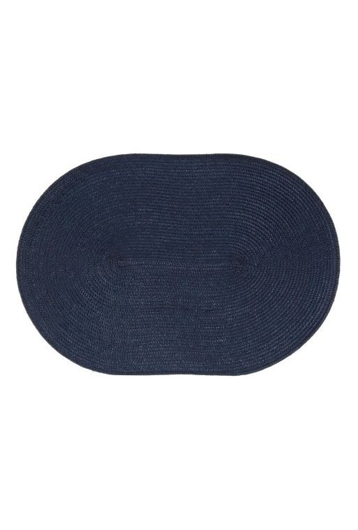 Sous plat ovale en bleu