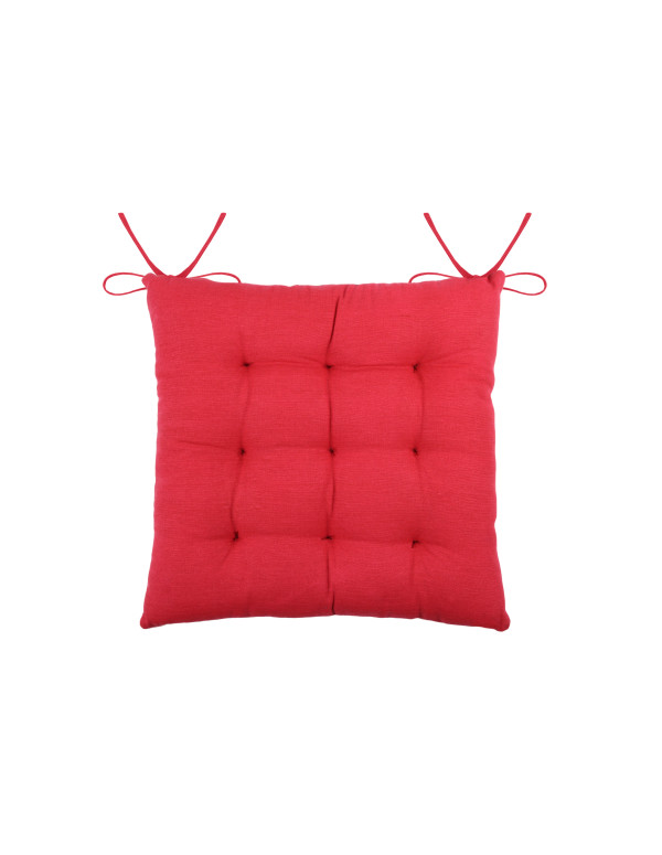Galette de chaise USED en rouge 40x40 cm