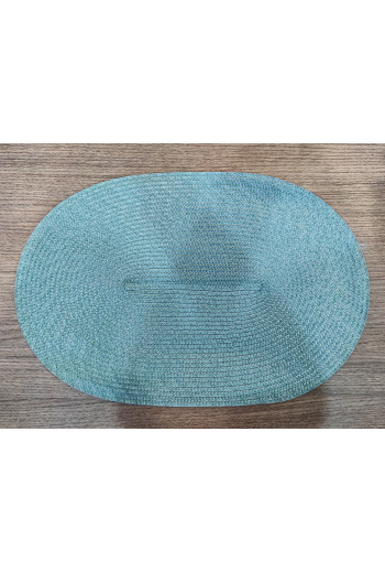 Sous plat ovale en bleu ciel