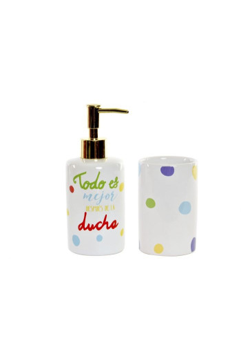 Set de 2 accessoires de salle de bain TODO ES   8X7X17,5  cm