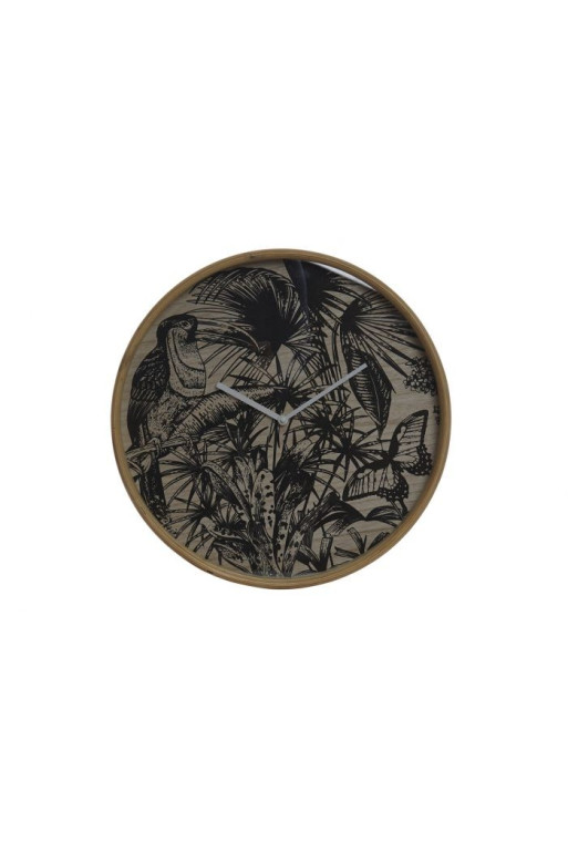 Horloge mural Tropical Naturel en MDF 40X5X40 cm