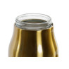 Pot à épice en verre et métal doré  11,5X11,5X14,6 cm