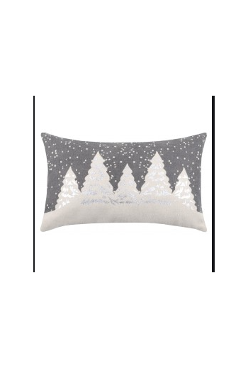 COUSSIN  SNOWING EN GRIS 30X50 CM