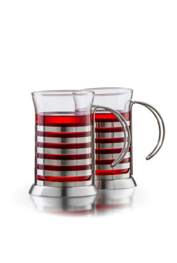 Set de 2 verres Princess avec support en inox