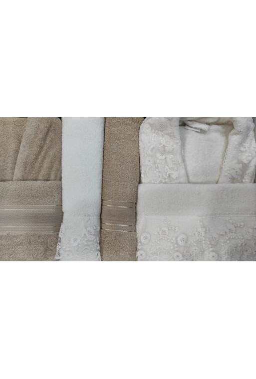 Set de bain 6 pièces en Coton Dantelli