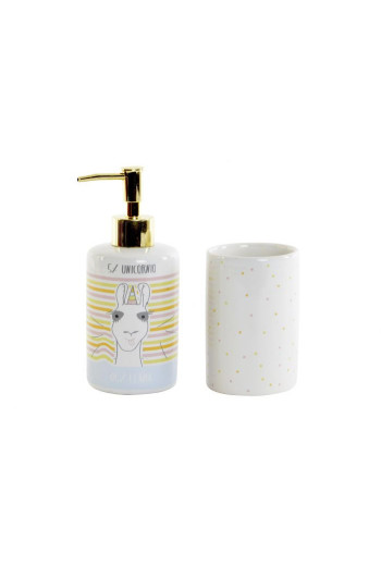 Set de 2  accessoires  de salle de bain unicorne