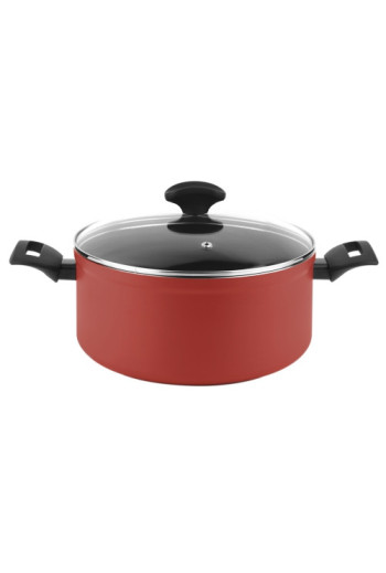 Casserole Maxima Rouge ave couvercle 20 cm