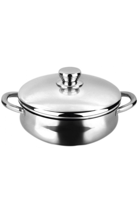 casserole Fagor Silverinox Low avec couvercle 24 cm