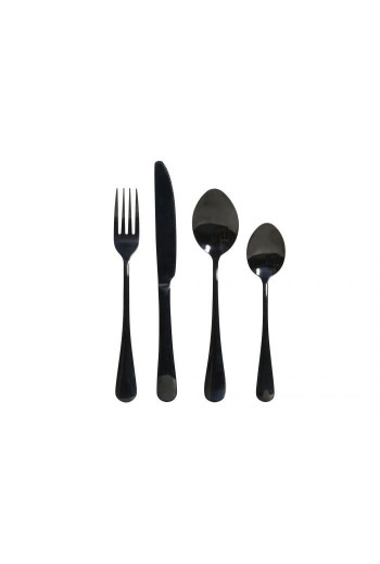 Set de 16 couverts noir en inox