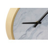 Horloge effet marbre en bleu  30X6X30 cm