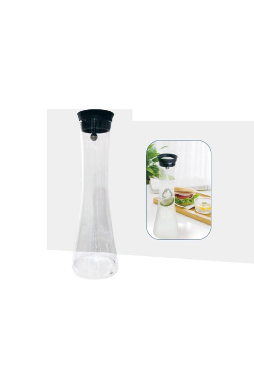 Carafe en verre Borosilicate avec couvercle à fermeture automatique 1,2 L