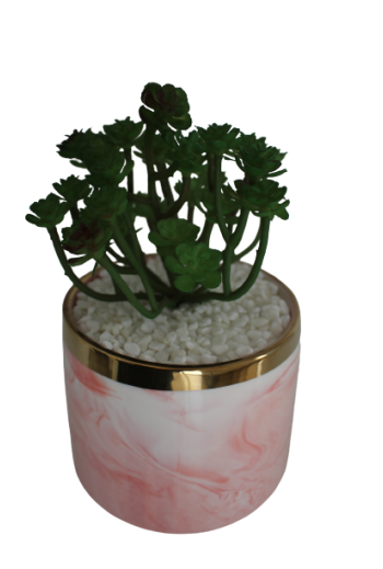 Cache pot en marbre 12*12*13 cm