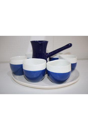Service à café turc bleu