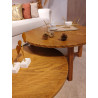 Set de 2 tables Gigonges D 60cm H30cm + D75 cm H45 cm en bois