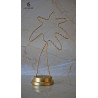 LAMPE LED PALMIER en métal doré 28.5*15.5 cm
