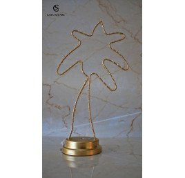 LAMPE LED PALMIER en métal doré 28.5*15.5 cm