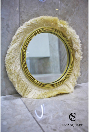 Miroir boho EN GRIS 38X2X38 cm