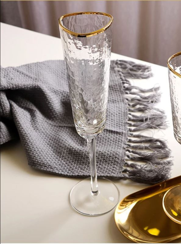 Verre à champagne Alize avec cuivre doré 300 ml, 6 pcs
