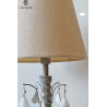Lampe de table blanche acrylique et métal 20X50 cm